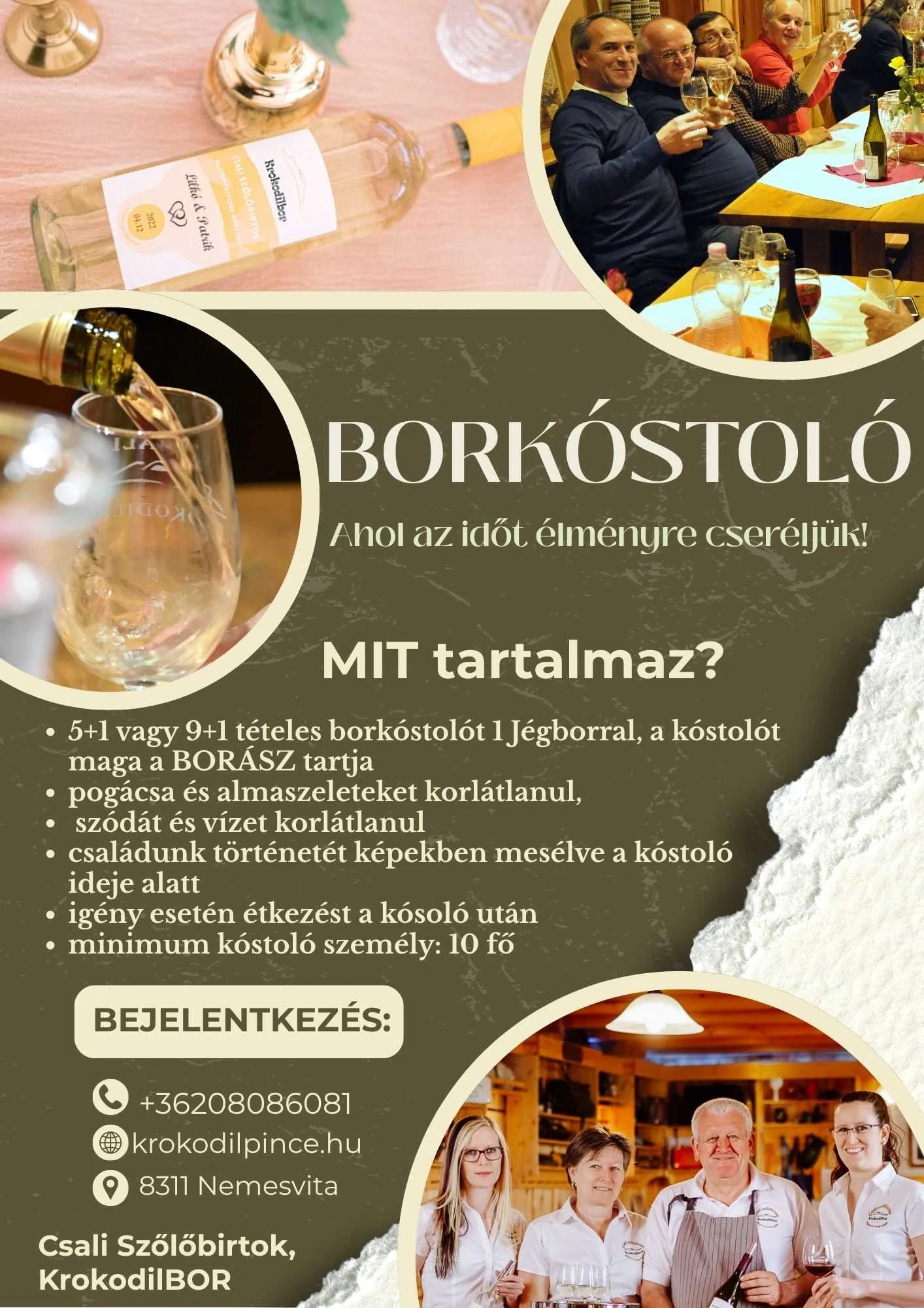 Borkóstoló a Csali Szőlőbirtokon